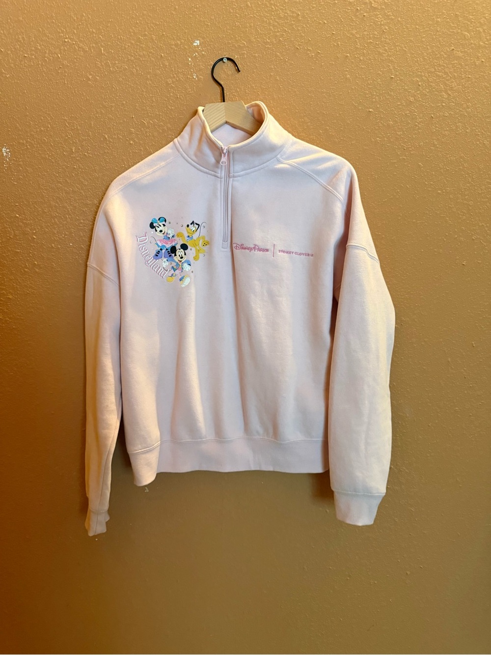 Disney x StoneyClover Pink Quarter Zip Pullover Sweatshirt